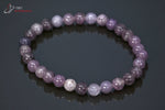 Bracelet minéraux Lépidolite 19,5 cm / Perles 6 mm / 10g / BA825 - Vignette | 1001 minéraux