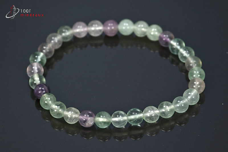 Bracelet en fluorine vert et violette