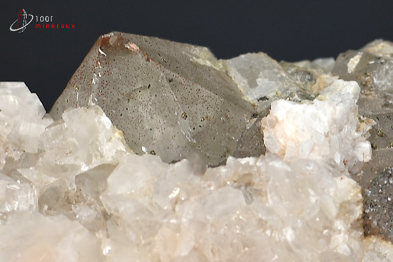 Minéral cristallisé de calcite et quartz du Maroc