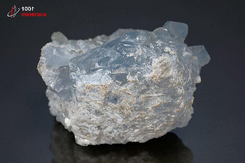 Minéral cristallisé de célestine de Madagascar