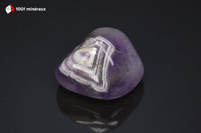 Améthyste à chevrons polie de Namibie - Pierre polie de 31 g - BB113