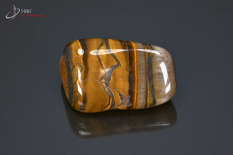 Minéral poli d'œil de tigre d'Afrique du sud