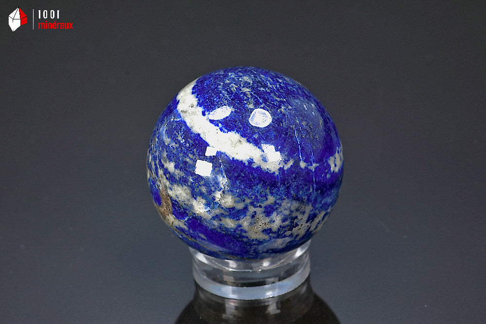 Sphère polie minérale en lapis-lazuli bleu d'Afghanistan