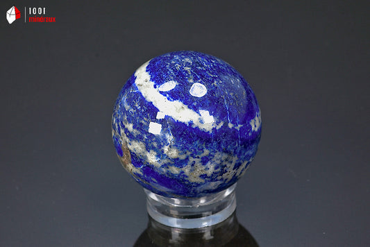 Sphère polie minérale en lapis-lazuli bleu d'Afghanistan
