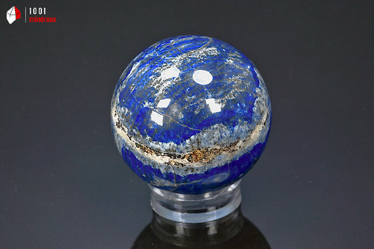 Sphère polie minérale en lapis-lazuli bleu d'Afghanistan