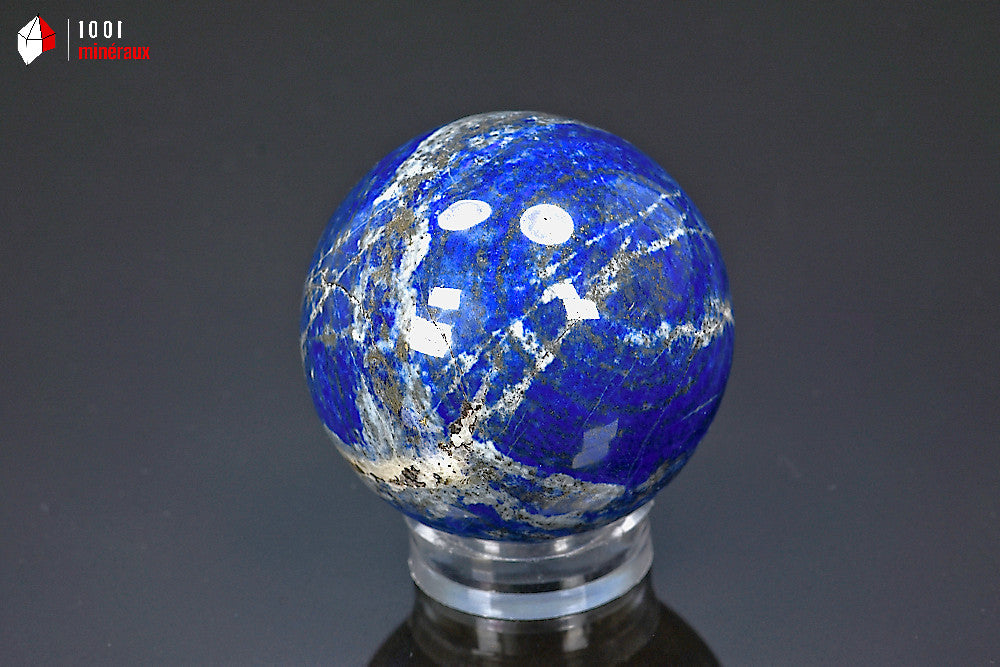 Sphère polie minérale en lapis-lazuli bleu d'Afghanistan
