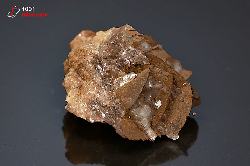 Minéral cristallisé de dolomite et sidérite d'Espagne