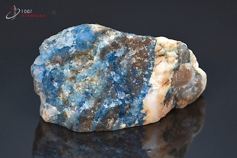 Minéral poli de linarite bleue d'Espagne