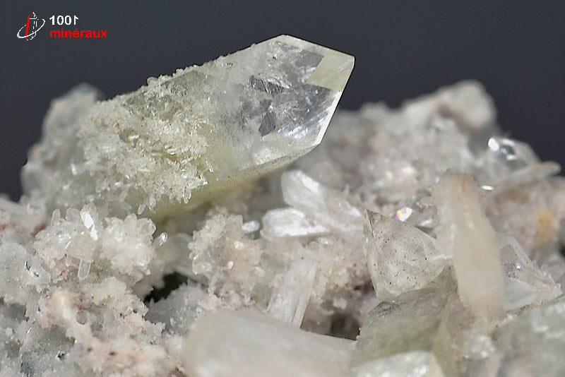 Minéral cristallisé d'Apophyllite et stilbite d'Inde