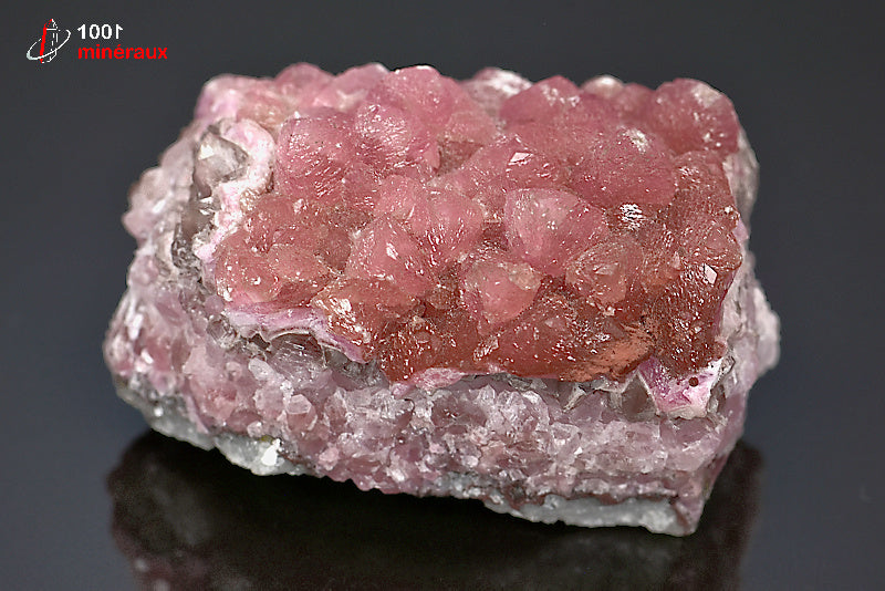 Minéral cristallisé de cobaltocalcite rose de République démocratique du Congo