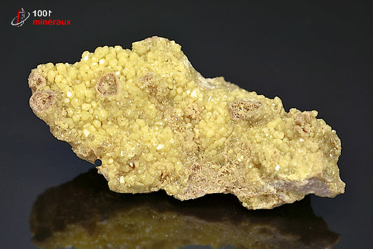 Minéral de soufre jaune cristallisé de Bolivie