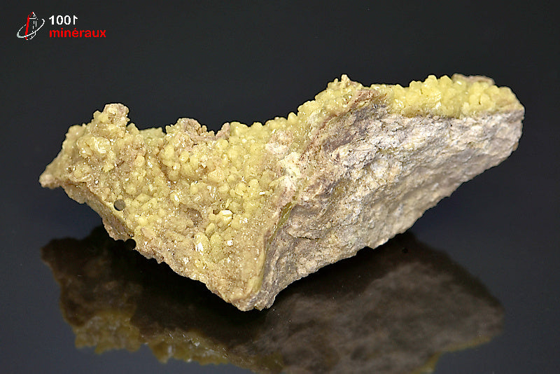 Minéral de soufre jaune cristallisé de Bolivie