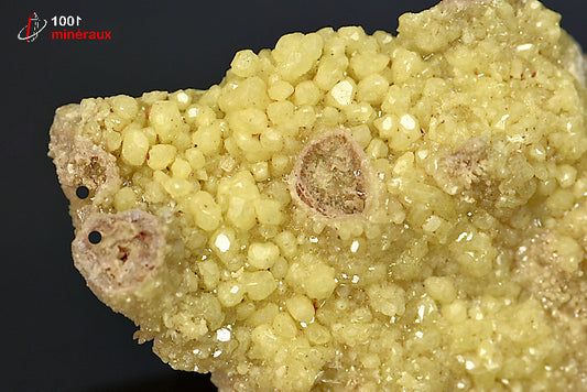 Minéral de soufre jaune cristallisé de Bolivie