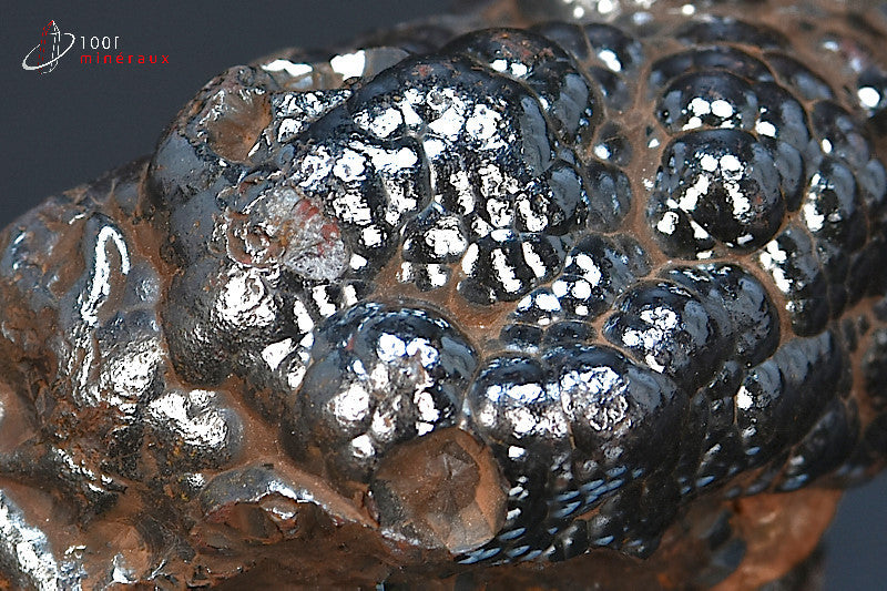 Minéral cristallisé d'hématite mamelonnée du Maroc