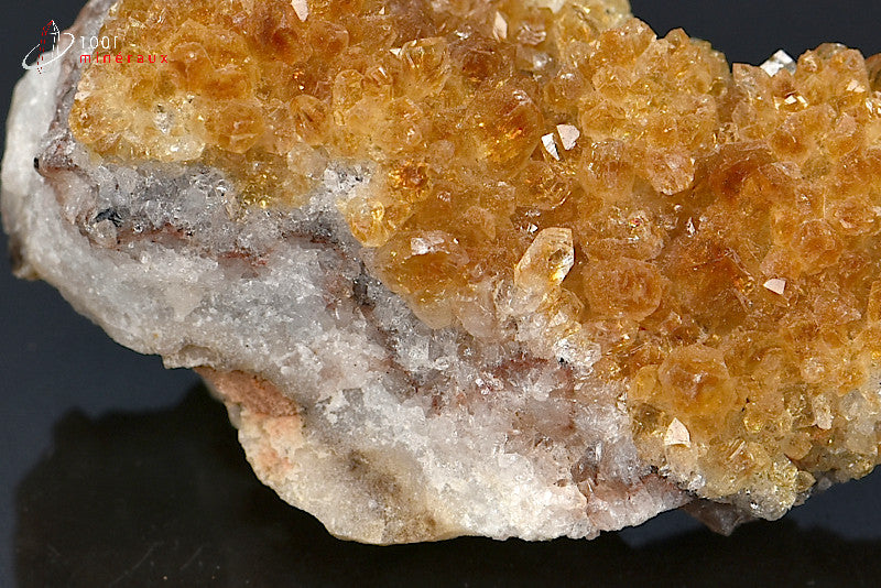 Minéral cristallisé de citrine du Brésil