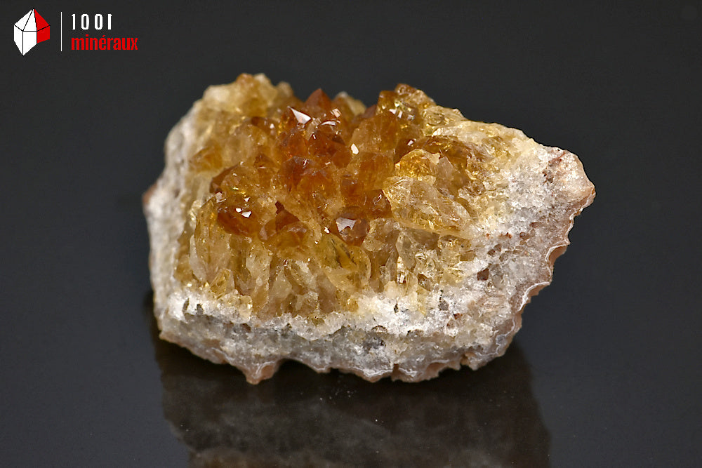 Minéral cristallisé de citrine du Brésil