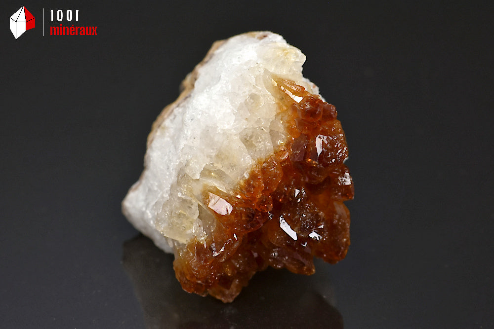 Minéral cristallisé de citrine du Brésil
