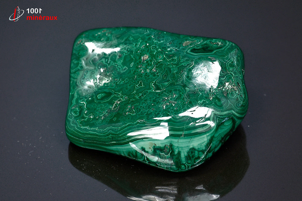 Minéral poli de malachite verte de République démocratique du Congo