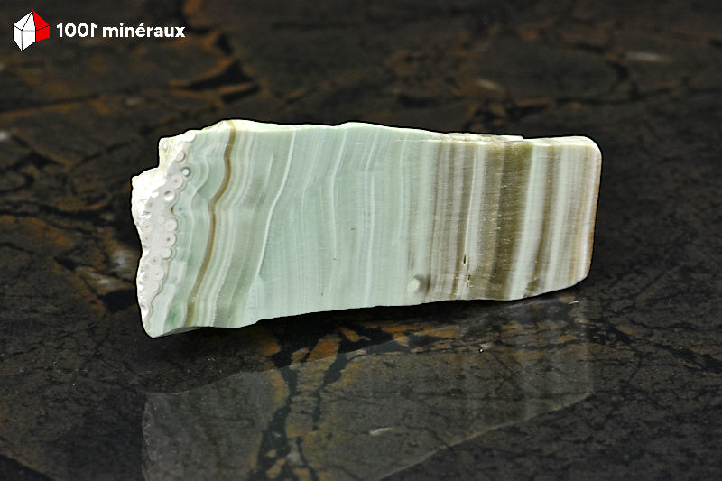 Aragonite verte d'Espagne - Plaque polie de 70 g - BD226