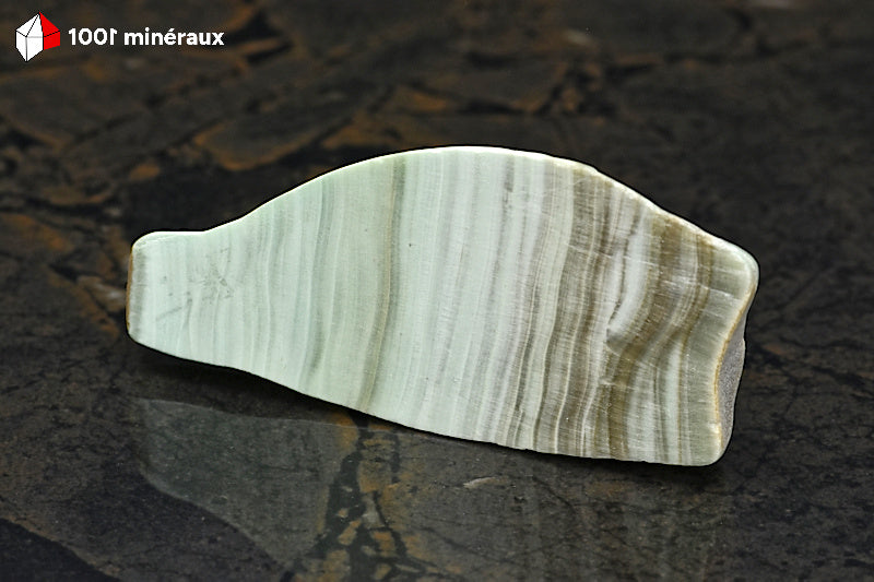 Aragonite verte d'Espagne - Plaque polie de 41 g - BD227