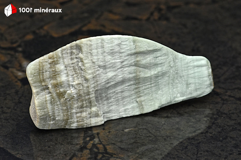 Aragonite verte d'Espagne - Plaque polie 7,6 x 3,9 x 1,1 cm - BD227