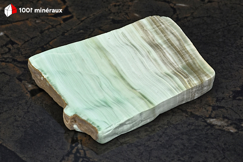 Aragonite verte d'Espagne - Plaque polie de 205 g - BD236