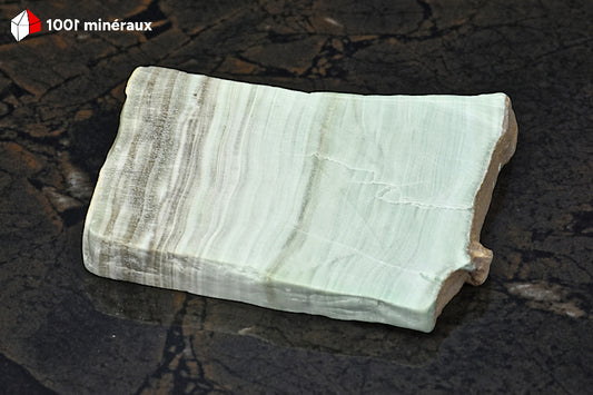 Aragonite verte d'Espagne - Plaque polie 8,9 cm - BD236 
