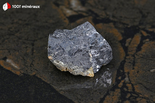 Galène sur Quartz blanc d'Espagne - Spécimen de 36 g, vue d'ensemble - BD60