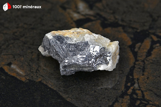Galène sur Quartz blanc d'Espagne - Spécimen de 23 g, vue d'ensemble - BD61