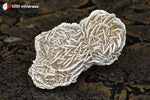 Rose des sables du Mexique (2 sphères cristallisées, arêtes blanches) - 71 g / BD713 - Vignette | 1001 minéraux