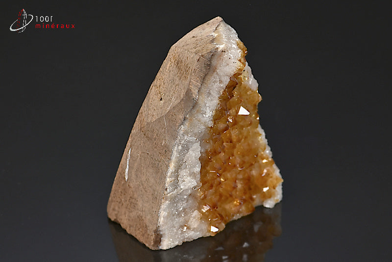 Minéral cristallisé de citrine d'Uruguay