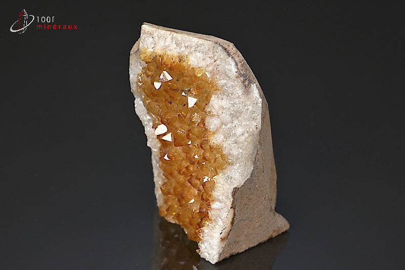 Minéral cristallisé de citrine d'Uruguay