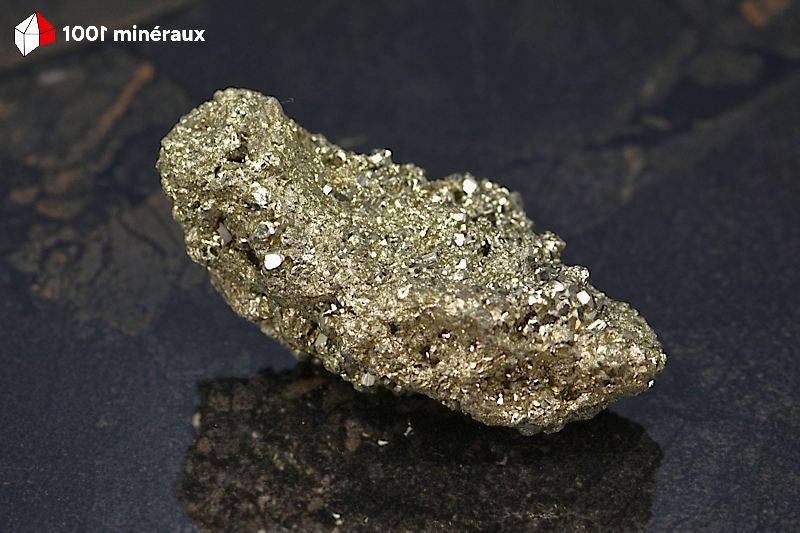 Pyrite brute Pérou - Vue de profil, forme allongée 8,6 cm - 209 g - BD982
