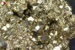 Pyrite brute du Pérou (allongée épaisse, cristaux dodécaédriques 1-3 mm) - 277 g / BD983 - Vignette | 1001 minéraux