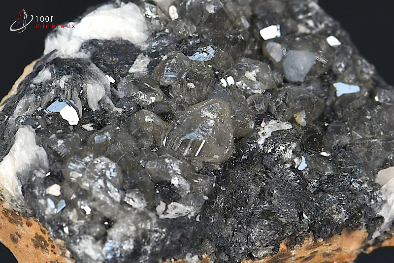 Minéral cristallisé de galène et cérusite du Maroc