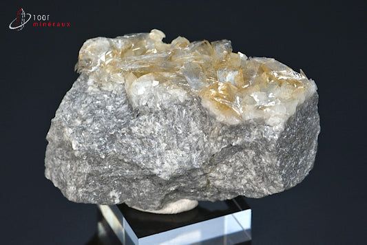 Minéral cristallisé de talc blanc de France