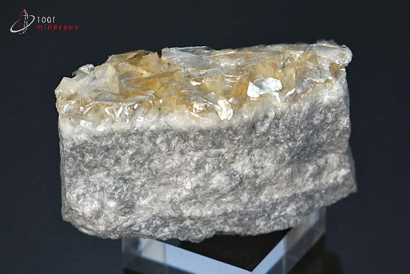 Minéral cristallisé de talc blanc de France