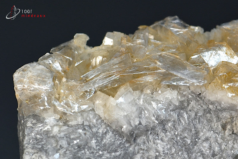 Minéral cristallisé de talc blanc de France
