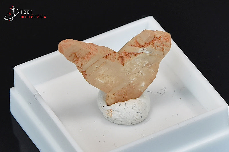 Minéral cristallisé de quartz avec macle du Japon de Madagascar