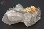 Rutile sur Quartz - Brésil - minéraux à cristaux 6,1 cm / 108g / BE373 - Vignette | 1001 minéraux