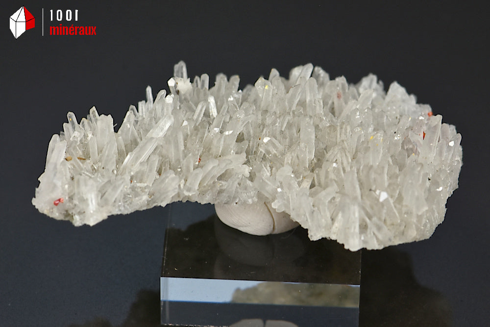 Minéral cristallisé de quartz et réalgar du Pérou