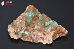 Malachite et Gypse cristallisé - Maroc - minéraux à cristaux 5 cm / 28g / BE388 - Vignette | 1001 minéraux