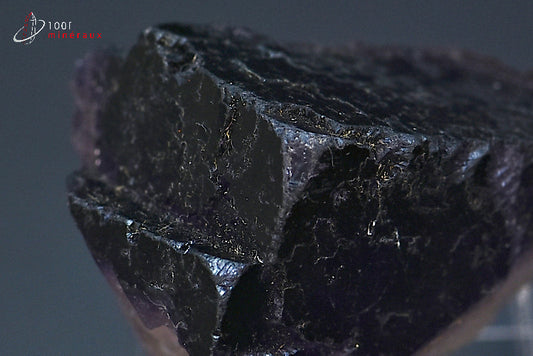 Minéral cristallisé de fluorine violette du Mexique