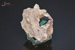 Cristal d'Azurite et de Malachite sur roche - Maroc - minéraux à cristaux 4,1 cm / 34g / BE501 - Vignette | 1001 minéraux