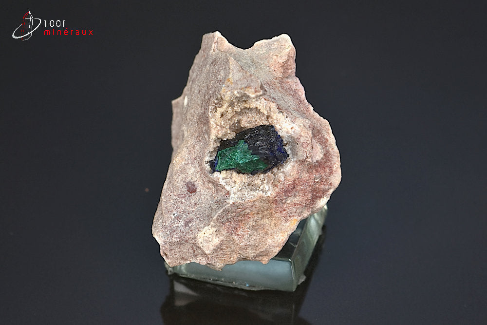 Minéral d'azurite et malachite cristallisé du Maroc 