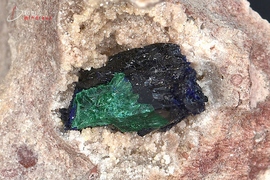 Minéral d'azurite et malachite cristallisé du Maroc 