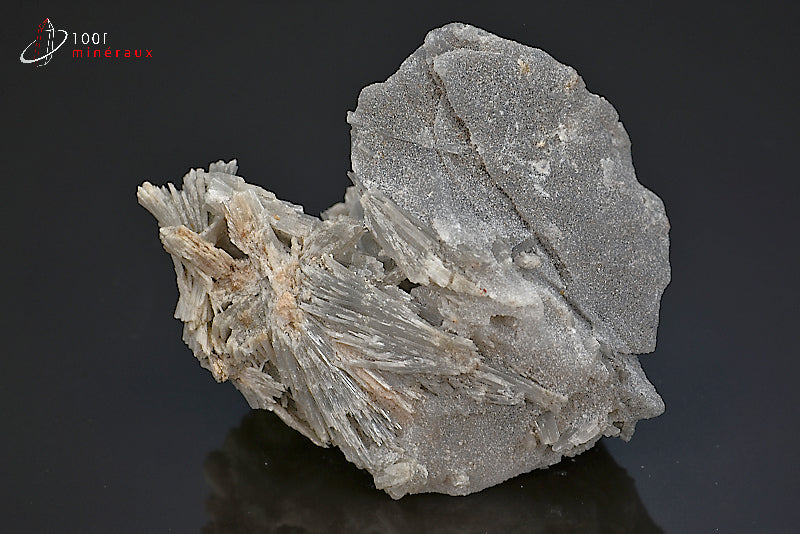 Minéral cristallisé de wollastonite grise de Madagascar