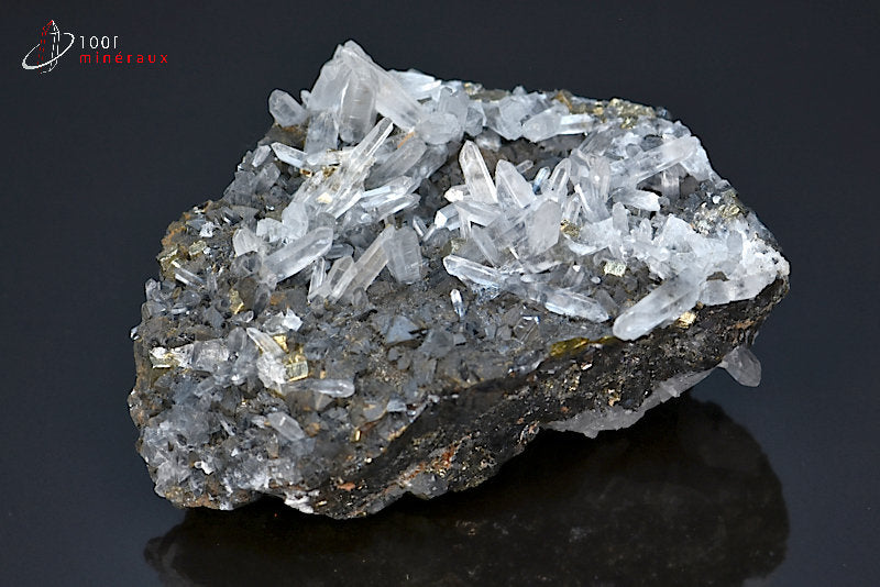 minéral cristallisé de quartz, marmatite et pyrite du Pérou