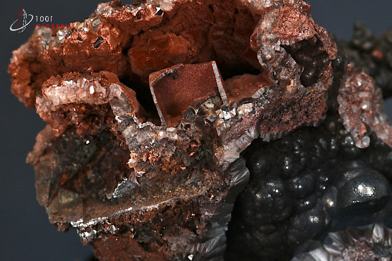 Minéral cristallisé de goethite de France