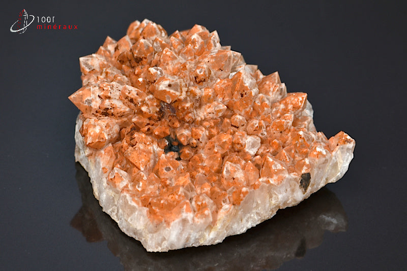 Minéral cristallisé de quartz hématoïde de France